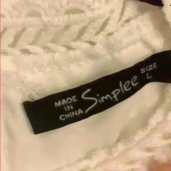 Simpler Amazon White Dress Wedding, Bridal Shower, etc size large - Picture 2 of 4